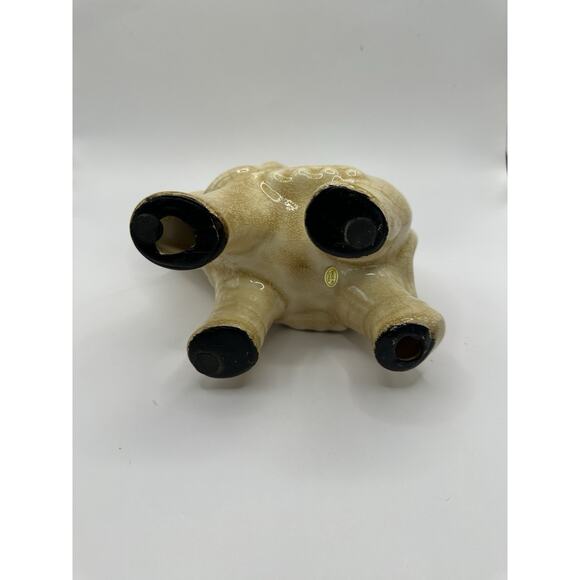 Vintage Crackle Glazed Decorative Asian Elephant Statue Cream 7 Inches - Picture 7 of 10